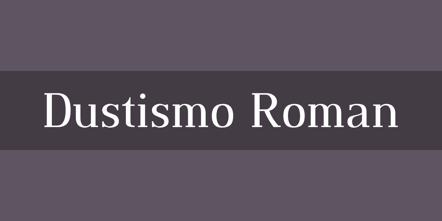 Font Dustismo Roman